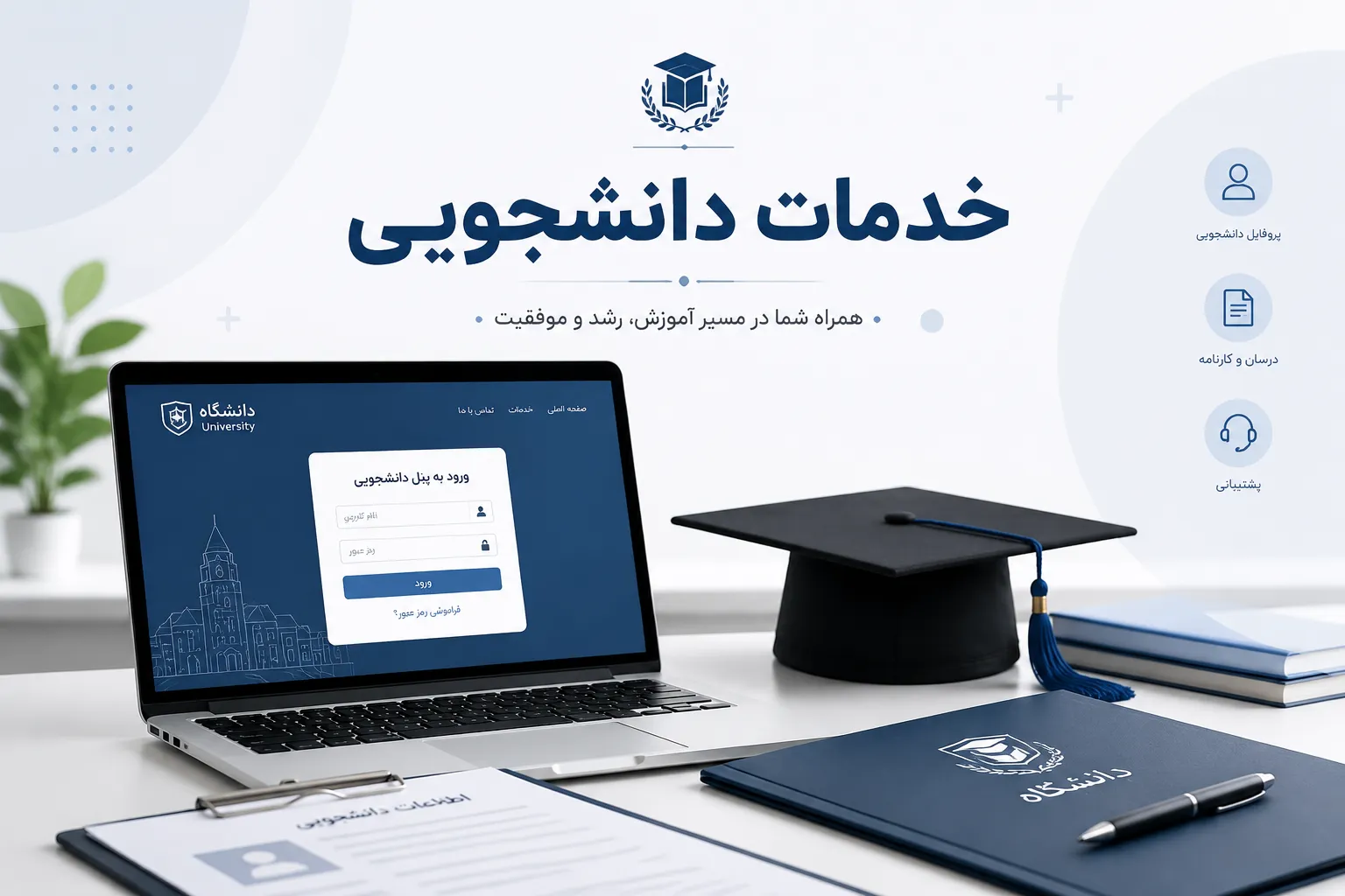خدمات دانشجویی و سامانههای دانشگاهی (گلستان، سجاد) - Main Image